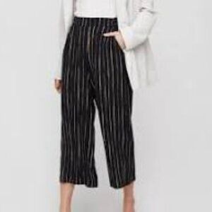 Wilfred Black and White Striped Pants Crop